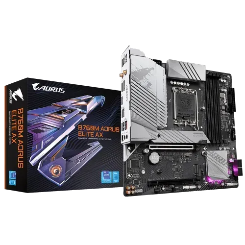 GIGABYTE B760M AORUS ELITE AX DDR5 Wi-Fi 6E mATX Motherboard